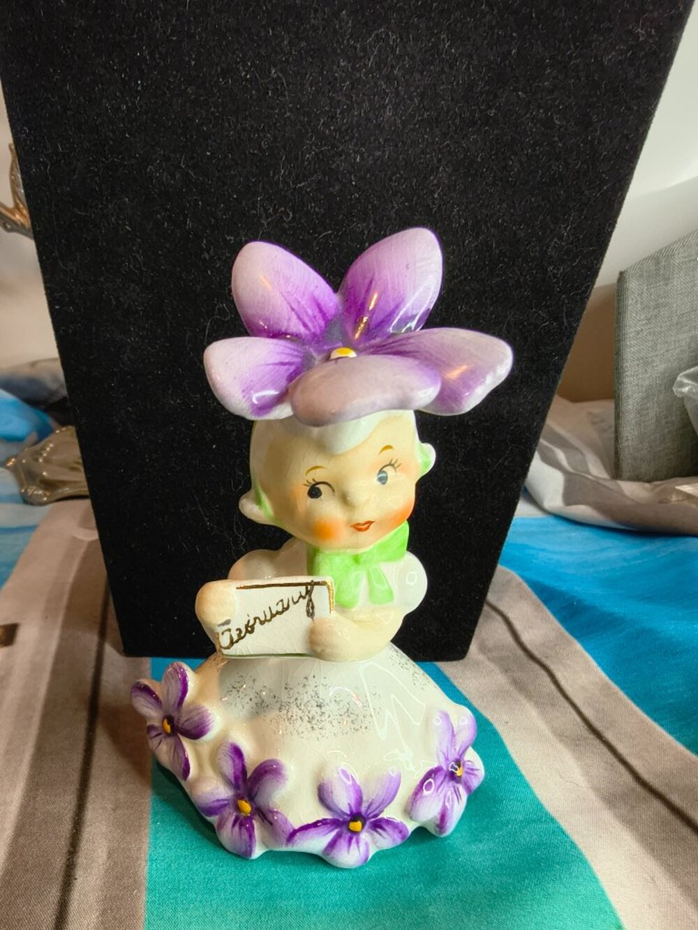 Antique National Potteries 1956 February Flower Girl Figurine